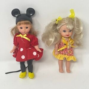 Vintage Small Doll Lot of 2- Madame Alexander Minnie Mouse & Mattel Kelly Doll